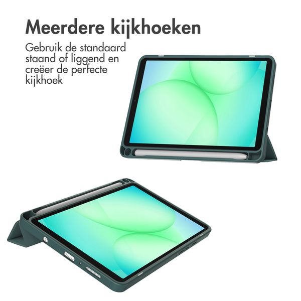 imoshion Trifold Hardcase Bookcase Samsung Galaxy Tab A11 Plus - Groen