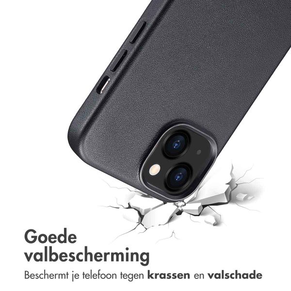 Accezz MagSafe Leather Backcover Apple iPhone 13 - Onyx Black