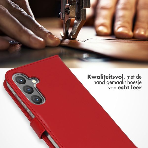 Selencia Echt Leren Bookcase Samsung Galaxy S24 Plus - Rood