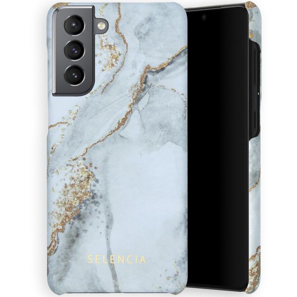 Selencia Maya Fashion Backcover Samsung Galaxy S21 - Marble Stone