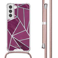 imoshion Design hoesje met koord Samsung Galaxy S22 - Bordeaux Graphic