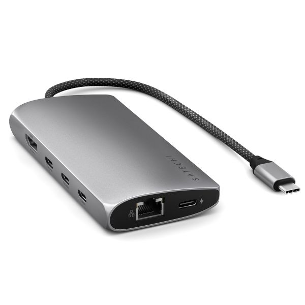 Satechi USB-C Multiport Adapter V3 | 8K HDMI met Ethernet - Space Gray