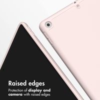 Accezz Smart Silicone Book Case Apple iPad 9 (2021) 10.2 inch / iPad 8 (2020) 10.2 inch / iPad 7 (2019) 10.2 inch - Pink