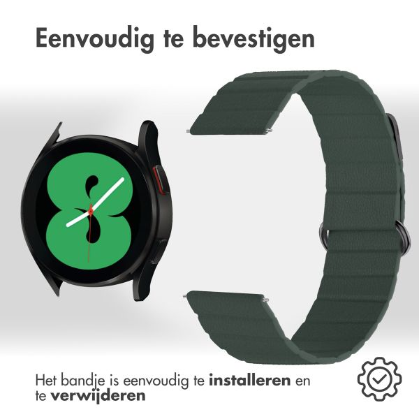 imoshion Magnetisch lederen bandje  - Universeel 20 mm aansluiting - Groen
