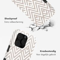 Selencia Vivid Tough Backcover met MagSafe Apple iPhone 16 Pro - Beige Zigzag