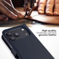 Selencia Genuine Leather Book Case Apple iPhone 18 Pro / 17 Pro - Blue