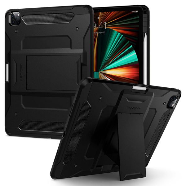 Spigen Tough Armor Pro Backcover iPad Pro 12.9 (2022) / Pro 12.9 (2021) - Zwart