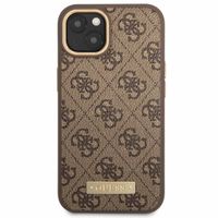 Guess 4G Logo Monogram Backcover MagSafe Apple iPhone 14 - Bruin