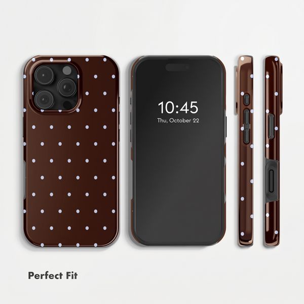 Selencia Vivid Case with MagSafe Apple iPhone 16 Pro Max - Happy Dots Chocolate