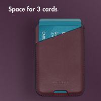 Accezz Leather Card Holder - Compatible with MagSafe and Qi2 - Heath Purple