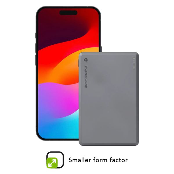dbramante1928 Re-charge Powerbank 5.000 mAh - Draadloze Powerbank - Grijs