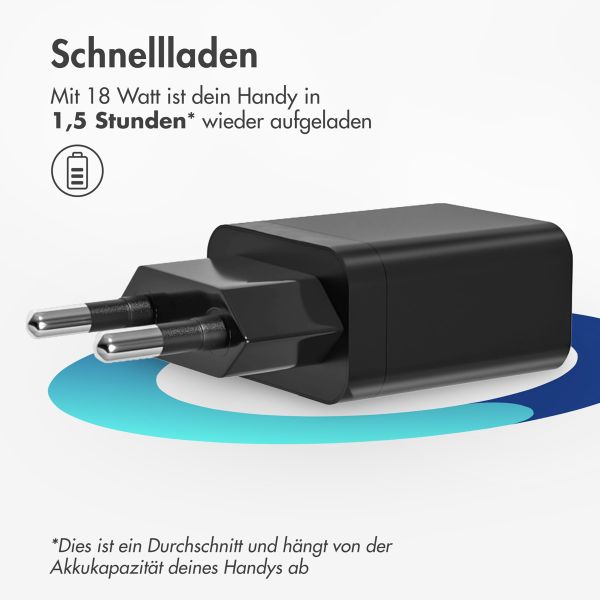 imoshion Wall Charger 18 Watt | USB-A - Zwart
