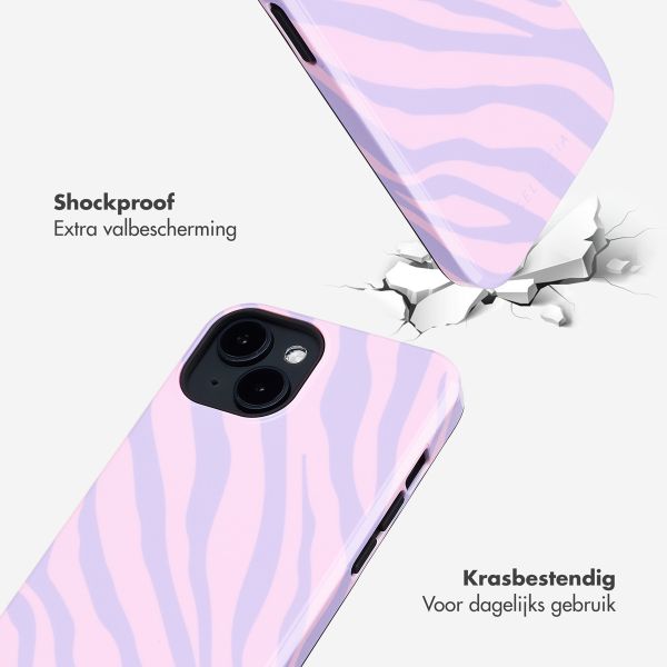 Selencia Vivid Backcover met MagSafe Apple iPhone 14 - Zebra Light Pink Lilac