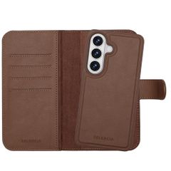 Selencia Olyn Uitneembare Bookcase met MagSafe Samsung Galaxy S26 - Bruin