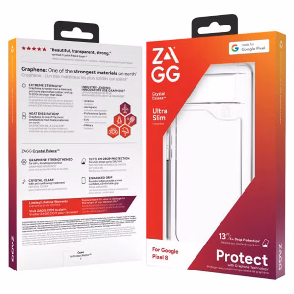 ZAGG Crystal Palace Snap Backcover Google Pixel 8 - Clear