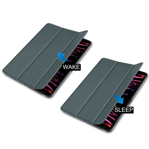 imoshion Trifold Bookcase Apple iPad Pro 12.9 (2018/2020/2021/2022) - Donkergroen