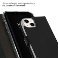 Selencia Genuine Leather Book Case Apple iPhone 14 - Black