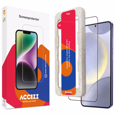 Accezz Gehard Glas Full Cover Screenprotector met applicator Samsung Galaxy S24 Plus / S25 Plus