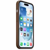 Apple FineWoven Backcover MagSafe Apple iPhone 15 - Taupe