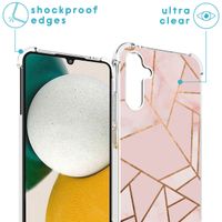 imoshion Design hoesje met koord Samsung Galaxy A34 (5G) - Grafisch Koper - Roze / Goud