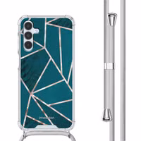 imoshion Design hoesje met koord Samsung Galaxy A15 (5G/4G) - Petrol Green Graphic