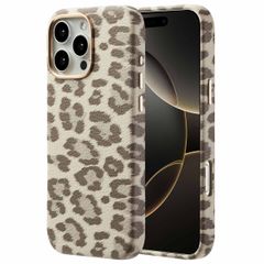 Selencia Sabi Case Panther Print with MagSafe Apple iPhone 16 Pro Max - Soft Ivory