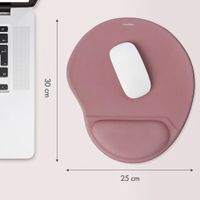 imoshion Ergonomische muismat - Muismat met polssteun - 30 x 25 cm - Oud Roze