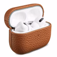 Accezz Echt Leren Case AirPods Pro 2 - Cognac