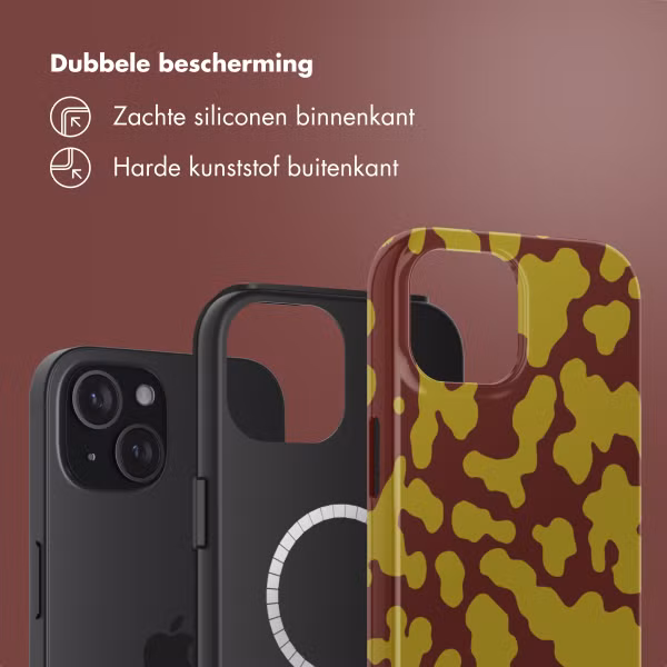 Selencia Vivid Backcover met MagSafe Apple iPhone 15 - Moo'd Olive Dust