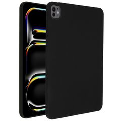 Accezz Liquid Silicone Backcover met penhouder Apple iPad Pro 11 (2024) M4 - Zwart