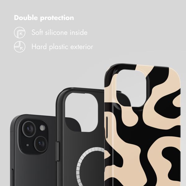 Selencia Vivid Back Cover with MagSafe Apple iPhone 15 - Art Wave Black