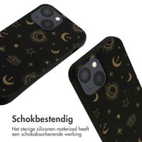 imoshion Siliconen design hoesje met koord iPhone 13 Mini - Sky Black