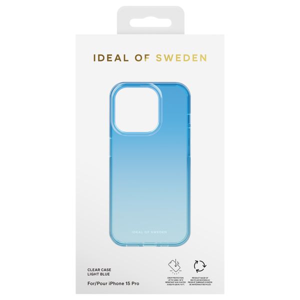 iDeal of Sweden Clear Case iPhone 15 Pro - Light Blue