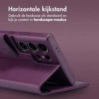 Accezz Leather Bookcase 2-in-1 met MagSafe Samsung Galaxy S24 Ultra - Heath Purple