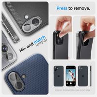 Spigen GLAStR EZ Fit Optik Camera Protector 2 Pack Apple iPhone 16 / 16 Plus - Crystal Clear