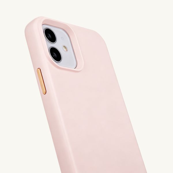 Selencia Rivièra MagSafe Backcover met afneembare haakjes iPhone 12 / 12 Pro - Sorbet Pink