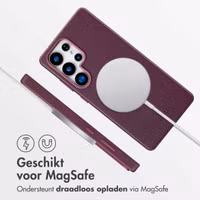 Accezz MagSafe Leather Backcover Samsung Galaxy S25 Ultra - Heath Purple