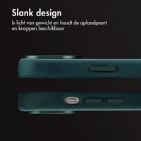 Accezz Vintage Leather Magsafe Backcover Apple iPhone 14 - Smokey Green