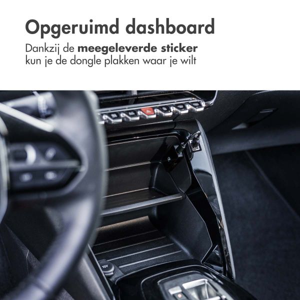 Autopakket | Mini Autolader USB-C / USB-A + CarPlay Dongle + Telefoonhouder Auto - Ventilatierooster - Zwart