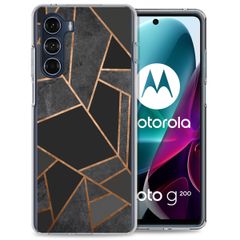 imoshion Design hoesje Motorola Moto G200 - Grafisch Koper / Zwart