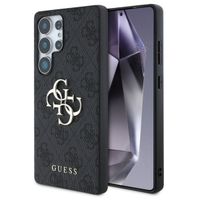 Guess 4G Metal Logo Backcover Samsung Galaxy S25 Ultra - Zwart