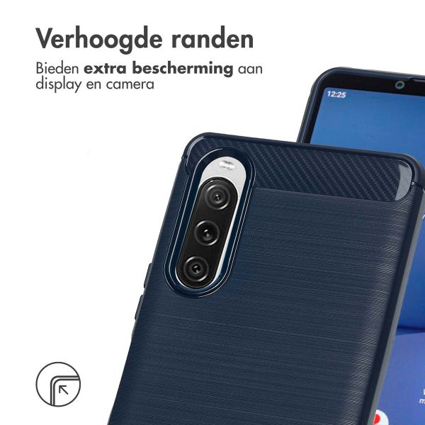 imoshion Brushed Backcover Sony Xperia 10 V - Donkerblauw