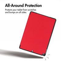 imoshion Trifold Book Case Apple iPad 9 (2021) 10.2 inch / iPad 8 (2020) 10.2 inch / iPad 7 (2019) 10.2 inch - Red