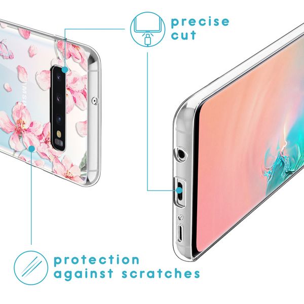 imoshion Design hoesje Samsung Galaxy S10 - Bloem - Roze