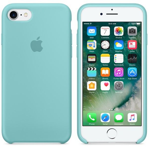 Apple Silicone Backcover iPhone SE (2022 / 2020) / 8 / 7 - Sea Blue