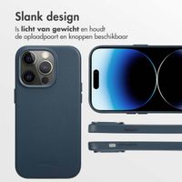 Accezz MagSafe Leather Backcover Apple iPhone 14 Pro - Nightfall Blue