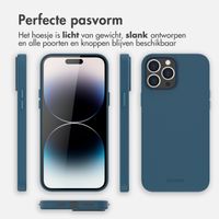 Accezz Leather Backcover met MagSafe Apple iPhone 14 Pro Max - Donkerblauw