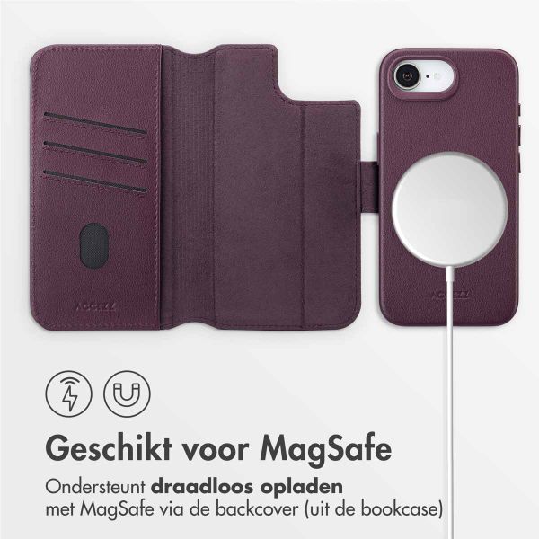 Accezz Leather Bookcase 2-in-1 met MagSafe Apple iPhone 16e - Heath Purple