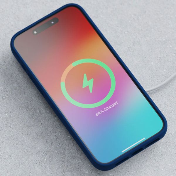 Njorð Collections Suède Comfort+ Case MagSafe Apple iPhone 15 Plus - Blue