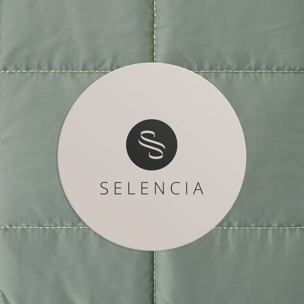 Selencia Puffy Laptop hoes 13-14 inch - Laptopsleeve - Sage Green